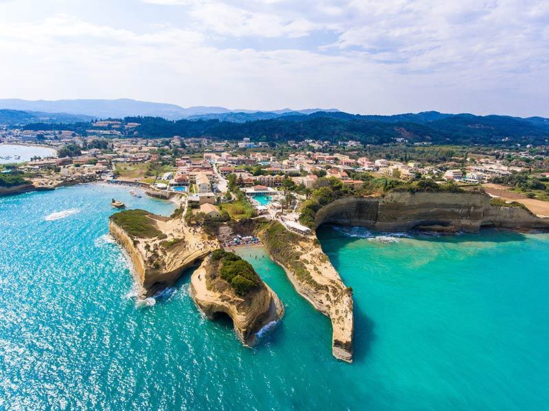 Canal D'Amour panorama in Sidari - eiland Corfu Griekenland